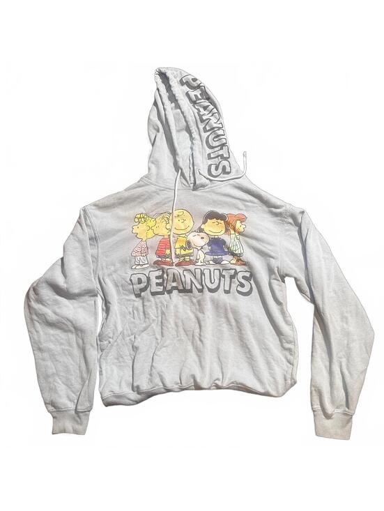 Peanuts Tops - Baby Blue Size Medium Peanuts Characters Hooded Sweatshirt